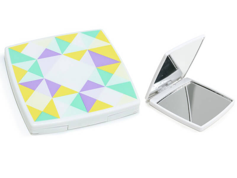 square compact mirror