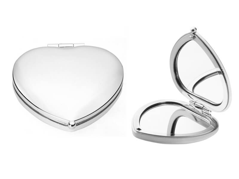 heart shaped compact mirror
