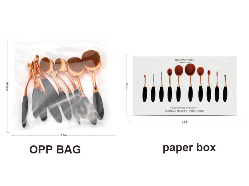 Oval Makeup Brush Set