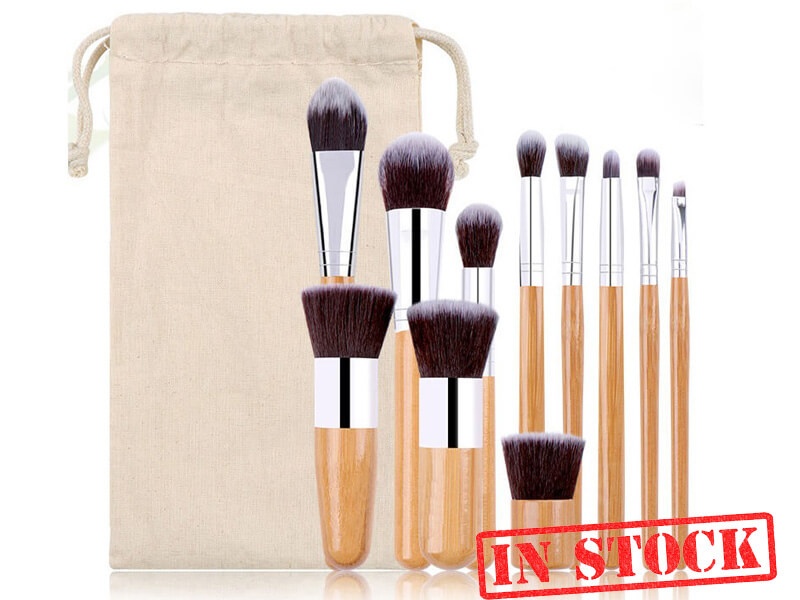 Bamboo Makeup Brush Set