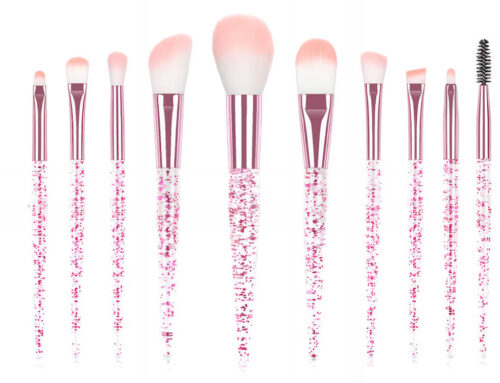 Glitter Handle Makeup Brush Set (10-Piece Collection)