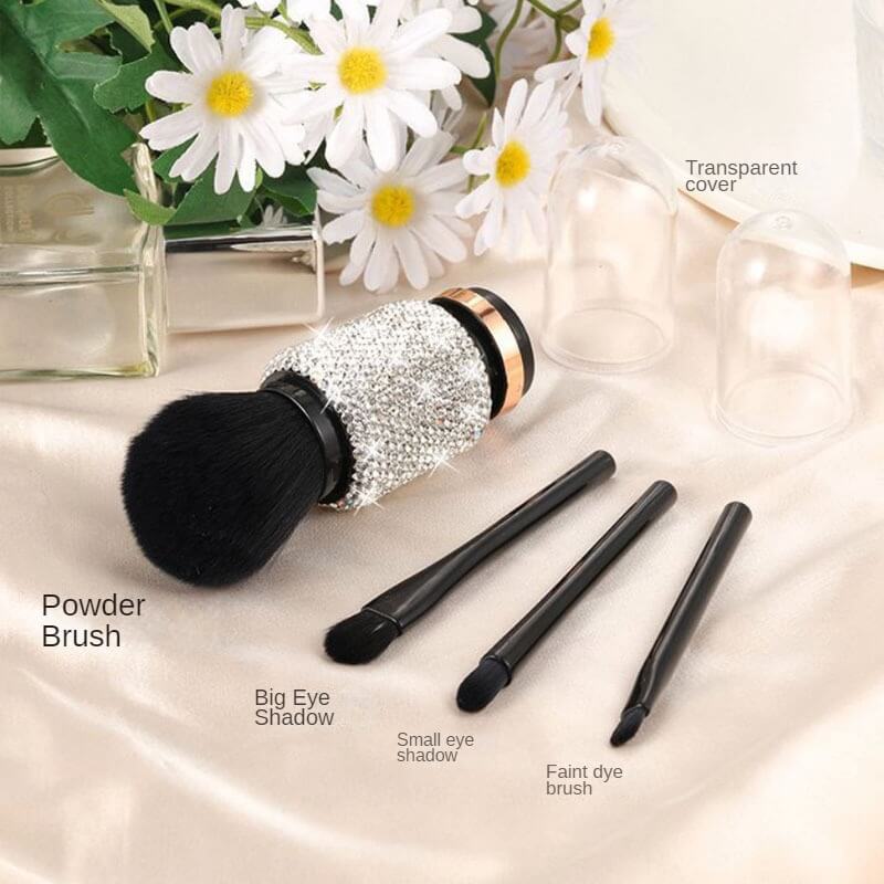 rhinestone makeup brush set