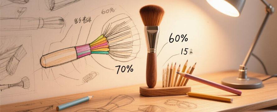 customize makeup brush drawing