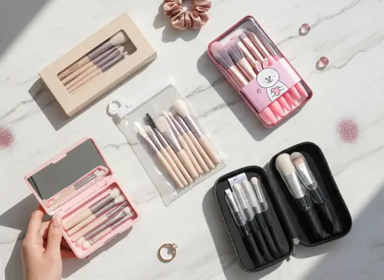 custom-brush-package custom different makeup brush packages